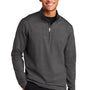 Sport-Tek Mens Sport-Wick Moisture Wicking 1/4 Zip Sweatshirt - Charcoal Grey - Closeout