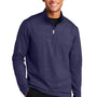 Sport-Tek Mens Sport-Wick Moisture Wicking 1/4 Zip Sweatshirt - True Navy Blue - Closeout