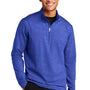 Sport-Tek Mens Sport-Wick Moisture Wicking 1/4 Zip Sweatshirt - True Royal Blue - Closeout