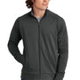 Sport-Tek Mens Sport-Wick Moisture Wicking Full Zip Cadet Jacket - Charcoal Grey