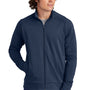 Sport-Tek Mens Sport-Wick Moisture Wicking Full Zip Cadet Jacket - True Navy Blue