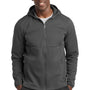 Sport-Tek Mens Wind & Water Resistant Full Zip Hooded Soft Shell Jacket - Graphite Grey