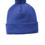 Sport-Tek Hats Unisex Solid Pom Pom Beanie - True Royal Blue