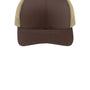 Sport-Tek Hats Mens Adjustable Trucker Hat - Chocolate Brown/Khaki