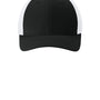 Sport-Tek Hats Mens Moisture Wicking Stretch-Tek Mesh Back Hat - Black/White