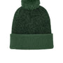 Sport-Tek Hats Mens Halftime Heather Pom Beanie - Forest Green/Black - COMING SOON