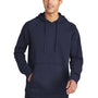 Sport-Tek Mens Drive Fleece Hooded Sweatshirt Hoodie w/ Pouch Pocket - True Navy Blue