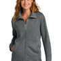 Tommy Bahama Womens Tobago Bay Full Zip Sweatshirt w/ Pockets - Cave Grey