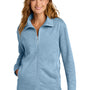 Tommy Bahama Womens Tobago Bay Full Zip Sweatshirt w/ Pockets - Light Sky Blue