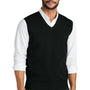 Port Authority Mens Easy Care V-Neck Sweater Vest - Deep Black