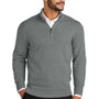 Port Authority Mens Easy Care Long Sleeve 1/4 Zip Sweater - Heather Medium Grey