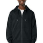 Stanley Stella Mens Cultivator 2.0 Full Zip Hooded Sweatshirt Hoodie w/ Pockets - Black