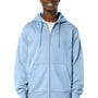 Stanley Stella Mens Cultivator 2.0 Full Zip Hooded Sweatshirt Hoodie w/ Pockets - Soul Blue