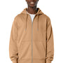 Stanley Stella Mens Cultivator 2.0 Full Zip Hooded Sweatshirt Hoodie w/ Pockets - Latte Brown