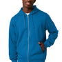 Stanley Stella Mens Mixer Full Zip Hooded Sweatshirt Hoodie w/ Pockets - Royal Blue