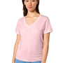 Stanley Stella Womens Isla Short Sleeve V-Neck T-Shirt - Cotton Pink