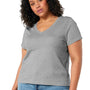 Stanley Stella Womens Isla Short Sleeve V-Neck T-Shirt - Heather Grey