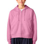 Stanley Stella Womens Ida Full Zip Hooded Sweatshirt Hoodie w/ Pockets - Bubble Pink