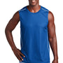 Sport-Tek Mens Moisture Wicking Mesh Reversible Tank Top - True Royal Blue - Closeout