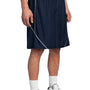 Sport-Tek Mens Moisture Wicking Mesh Reversible Spliced Shorts - True Navy Blue - Closeout