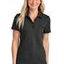 TravisMathew Womens Sunnyvale Wrinkle Resistant Short Sleeve Polo Shirt - Heather Black