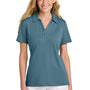 TravisMathew Womens Glenview Wrinkle Resistant Short Sleeve Polo Shirt - Stellar Blue