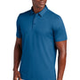 TravisMathew Mens Cabana Wrinkle Resistant Short Sleeve Polo Shirt - Classic Blue