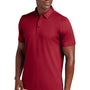 TravisMathew Mens Cabana Wrinkle Resistant Short Sleeve Polo Shirt - Crimson Red
