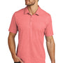 TravisMathew Mens Oceanside Moisture Wicking Short Sleeve Polo Shirt - Heather Cardinal Red
