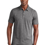 TravisMathew Mens Auckland Slub Wrinkle Resistant Short Sleeve Polo Shirt - Dark Grey