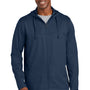 TravisMathew Mens Balboa Full Zip Hooded Jacket - Heather Night Blue