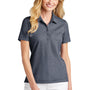 TravisMathew Womens Oceanside Moisture Wicking Short Sleeve Polo Shirt - Heather Blue Nights