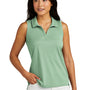 TravisMathew Womens Coto Performance Wrinkle Resistant Sleeveless Polo Shirt - Heather Beryl Green