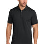 TravisMathew Mens Glenview Wrinkle Resistant Short Sleeve Polo Shirt - Black