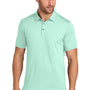 TravisMathew Mens Glenview Wrinkle Resistant Short Sleeve Polo Shirt - Mint Green