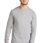Volunteer Knitwear Mens USA Made All American Long Sleeve Crewneck T-Shirt - Heather Grey
