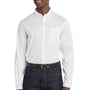 Port Authority Mens SuperPro Wrinkle Resistant React Long Sleeve Button Down Shirt w/ Pocket - White