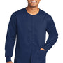 Wonderwink Unisex WorkFlex Snap Front Scrub Jacket w/ Pockets - Navy Blue