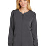 Wonderwink Womens Premiere Flex Full Zip Scrub Jacket w/ Pockets - Pewter Grey
