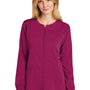 Wonderwink Womens Premiere Flex Full Zip Scrub Jacket w/ Pockets - Wine