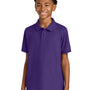 Port Authority Youth Wearever Signature Pique Short Sleeve Polo Shirt - Prism Purple - COMING SOON