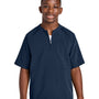 Sport-Tek Youth Repeat Moisture Wicking 1/4 Zip Short Sleeve Jacket - True Navy Blue
