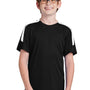 Sport-Tek Youth Moisture Wicking Competitor United Short Sleeve Crewneck T-Shirt - Black/White