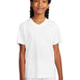 Sport-Tek Youth Moisture Wicking Competitor United Short Sleeve V-Neck T-Shirt - White
