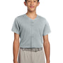Sport-Tek Youth Tough Mesh Moisture Wicking Short Sleeve Jersey - Silver Grey - COMING SOON