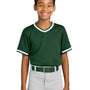 Sport-Tek Youth Tough Mesh V-Neck Baseball Jersey - Forest Green - NEW
