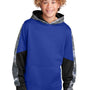 Sport-Tek Youth Sport-Wick Mineral Freeze Moisture Wicking Fleece Hooded Sweatshirt Hoodie w/ Pouch Pocket - True Royal Blue