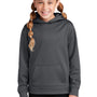 Sport-Tek Youth Sport-Wick Moisture Wicking Fleece Hooded Sweatshirt Hoodie w/ Pouch Pocket - Dark Smoke Grey