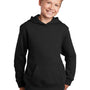 Sport-Tek Youth Shrink Resistant Fleece Hooded Sweatshirt Hoodie w/ Pouch Pocket - Black