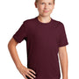 Sport-Tek Youth RacerMesh Moisture Wicking Short Sleeve Crewneck T-Shirt - Maroon - Closeout
